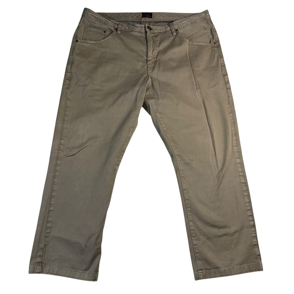 UNTUCKit Mens Relaxed Fit Pima Cotton Stretch Chino Pants Khaki Tan 40x32